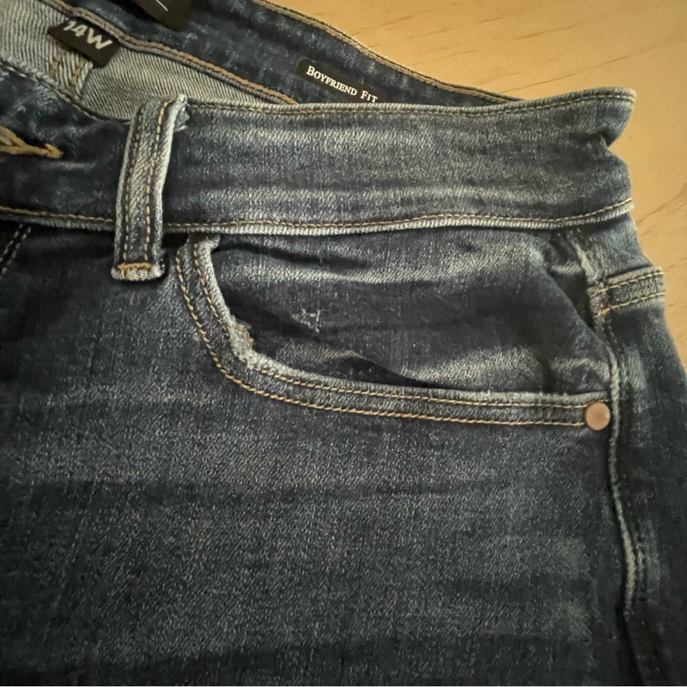 Judy Blue Boyfriend Jeans 14W Plus Stretch Denim High Rise - Picture 5 of 14